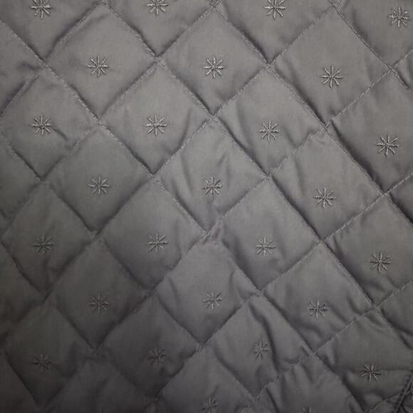 Eddie Bauer Purple Black Premium Goose Down Quilted Vest Size Large Woman’s - Picture 4 of 5